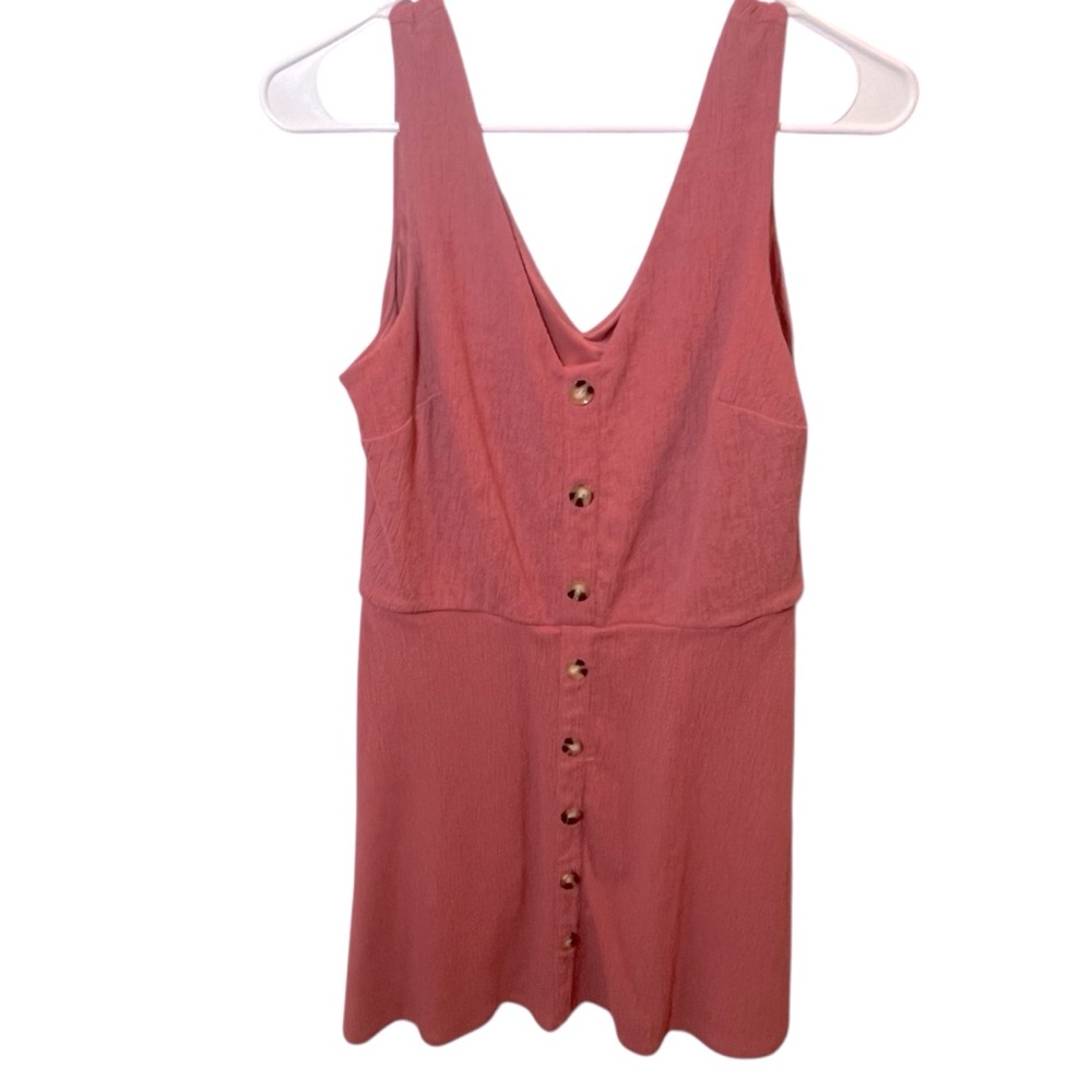 Sleeveless Terracotta 8-Button-Down Dress by Iz Byer. Size = Large